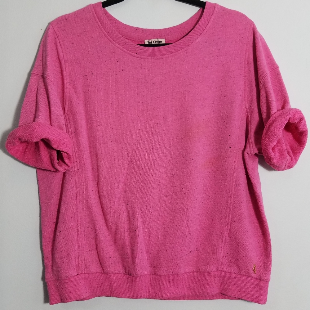 Cute Juicy Couture pink half sleeve sweatshirt, L